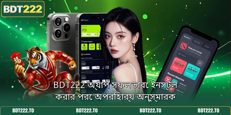 BDT222 অ্যাপ সফলভাবে ইনস্টল করার পরে অপরিহার্য অনুস্মারক