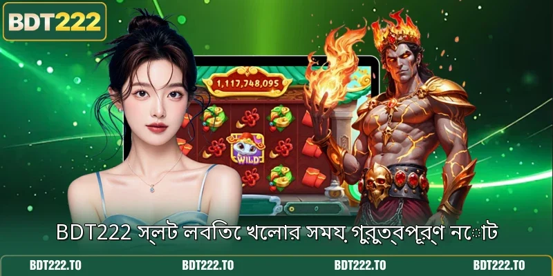 BDT222 স্লট লবিতে খেলার সময় গুরুত্বপূর্ণ নোট